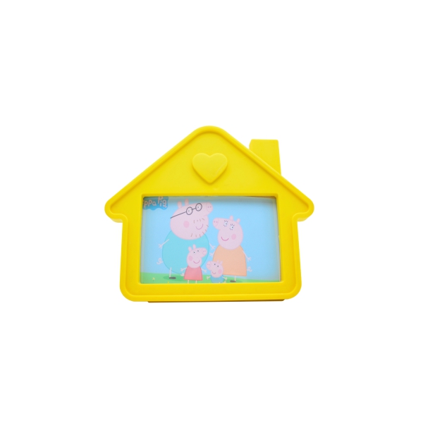 Porta retrato Peppa casinha amarelo